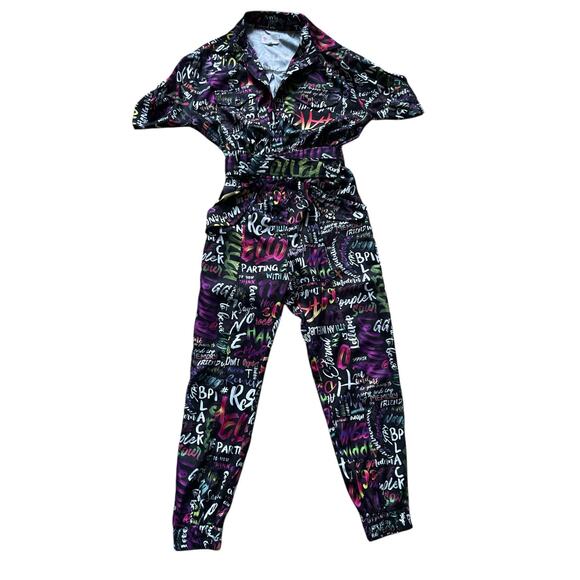 L'ATISTE Womens/Teen Coveralls Graphic Graffiti Print Size Small Mixed Media - Picture 1 of 9